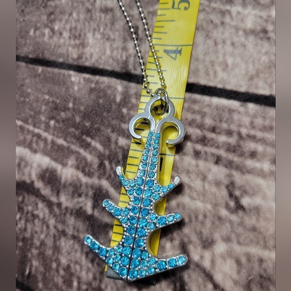 Austrian Crystal Blue Anchor Keychain or Necklace - Picture 8 of 8
